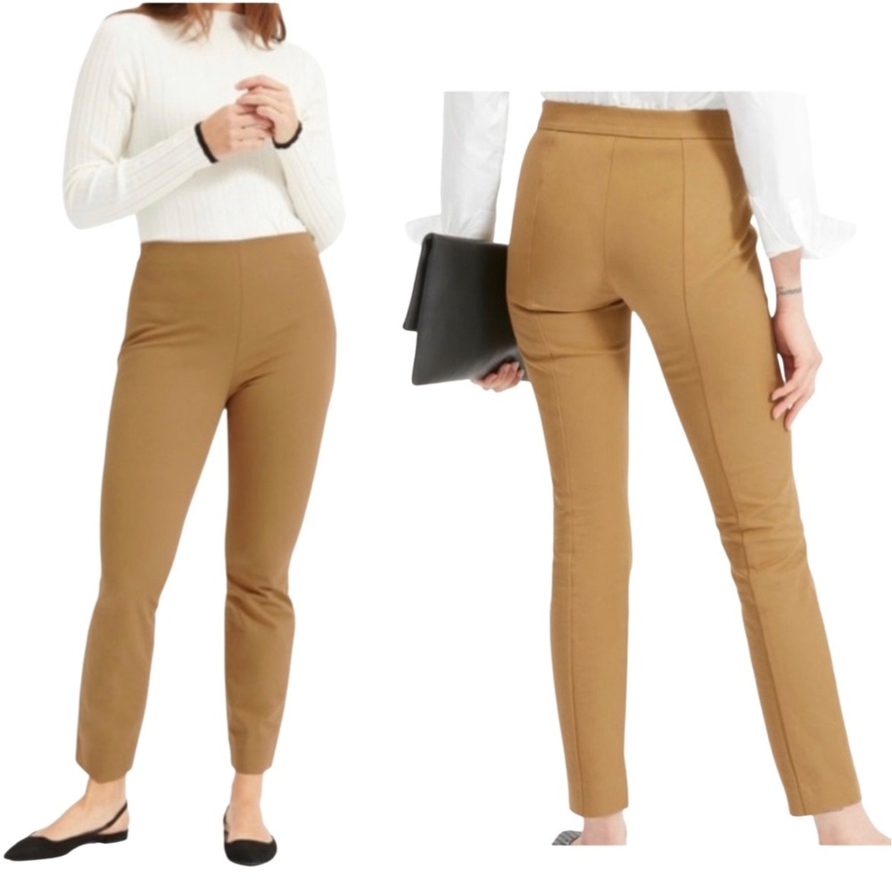 Everlane The Side Zip Stretch Cotton‎ Work Pant in Ochre Casual Everyday Size 12